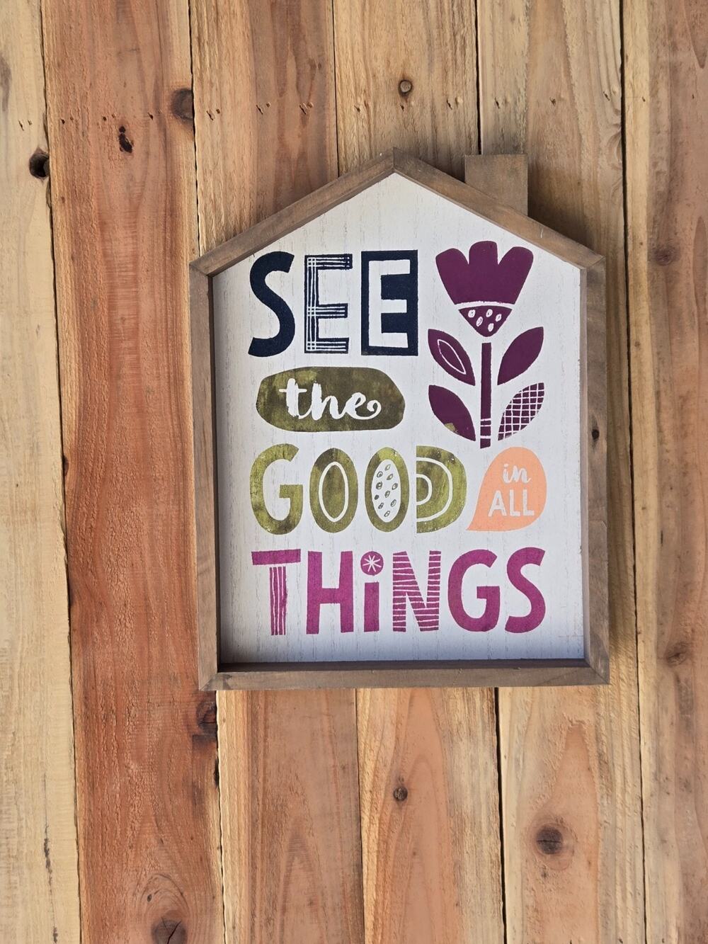 Inspirational Quote Positive Saying Custom Chalk Paint Design House Shaped
